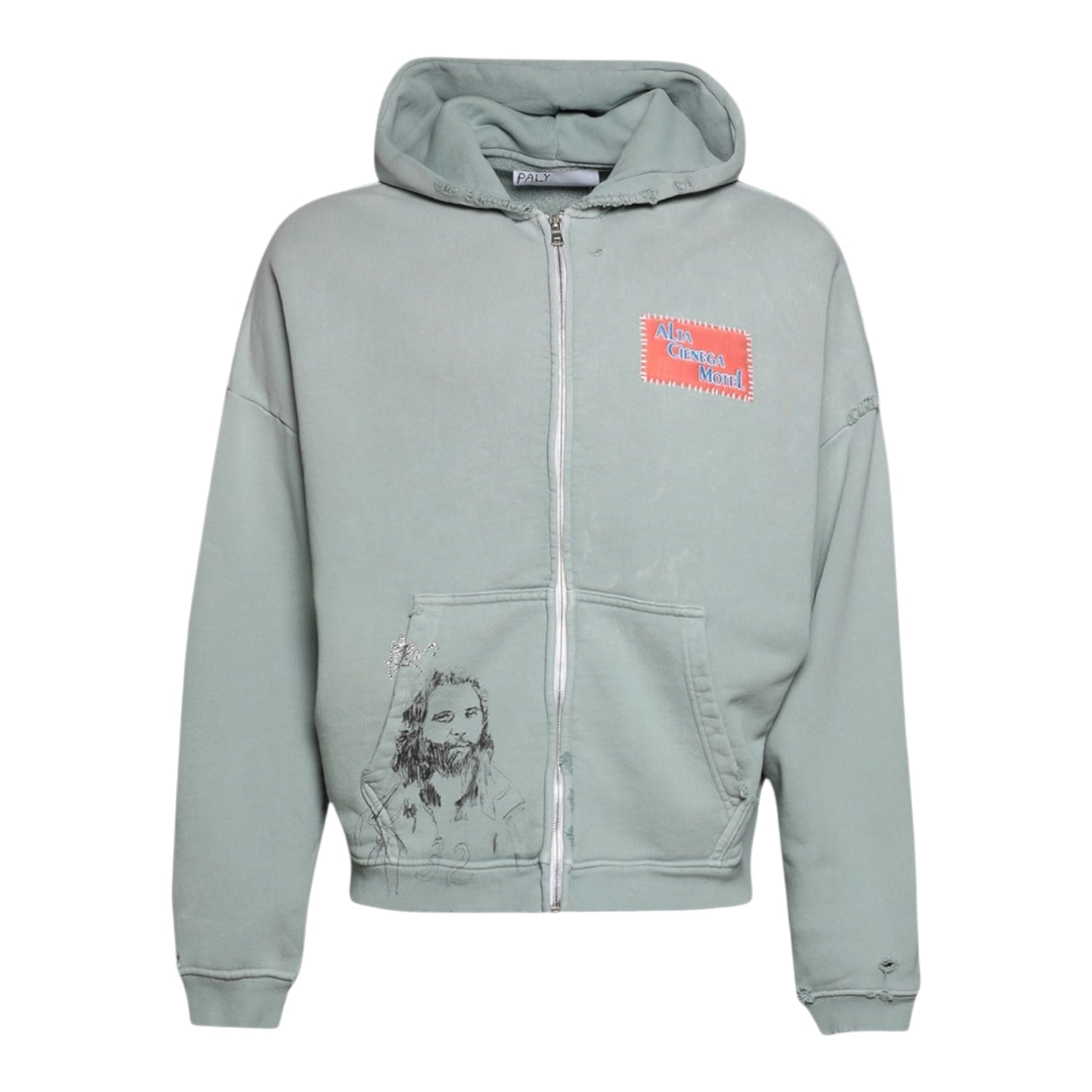 Paly Hollywood Alta Cienega Zip Up Hoodie Green