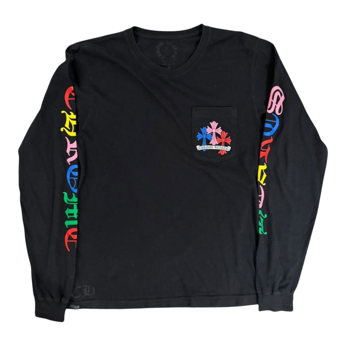 Chrome Hearts Multi Color Cross Cemetery L/S T-shirt Black