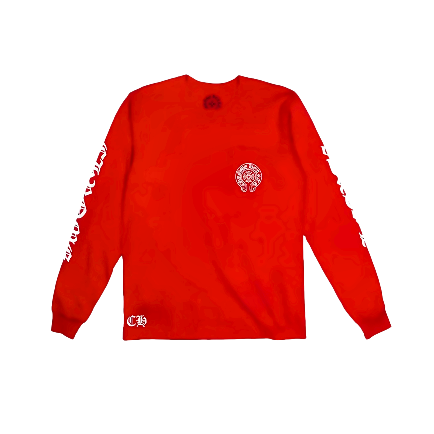Chrome Hearts Scroll Label Long Sleeve Red