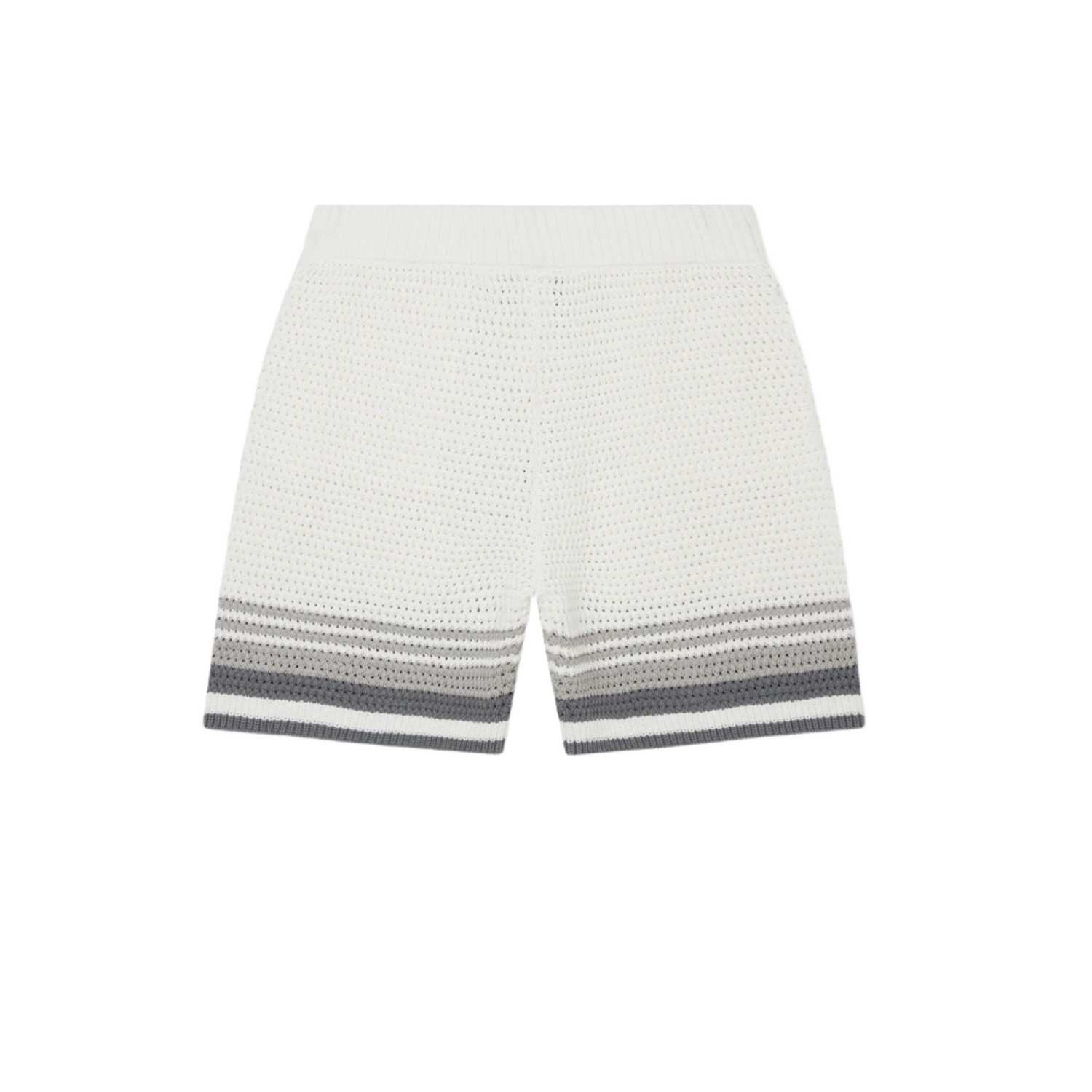 Casablanca Tennis Crochet Shorts White Grey
