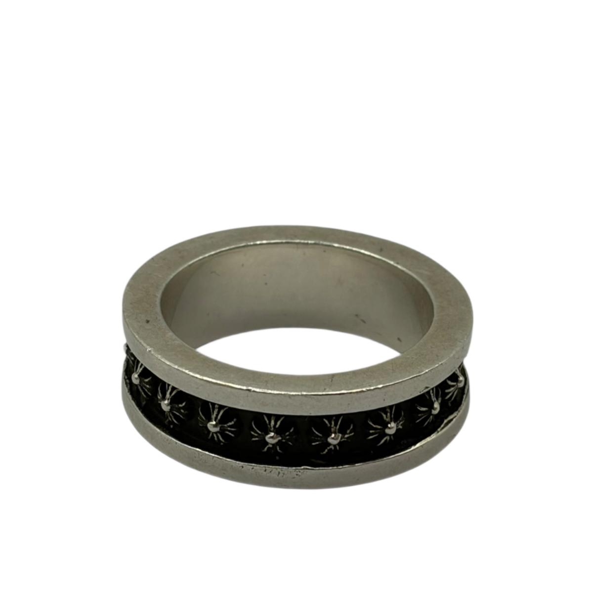 Chrome Hearts Silver Tiny Plus Ring - Size 8.5