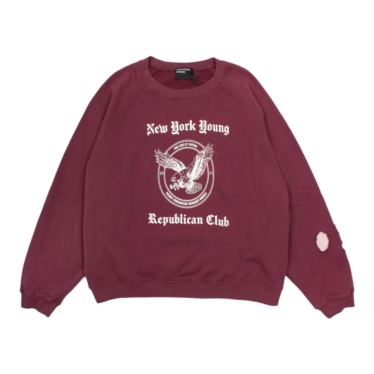 Enfants Riches Déprimés New York Republican Logo Crewneck Burgundy