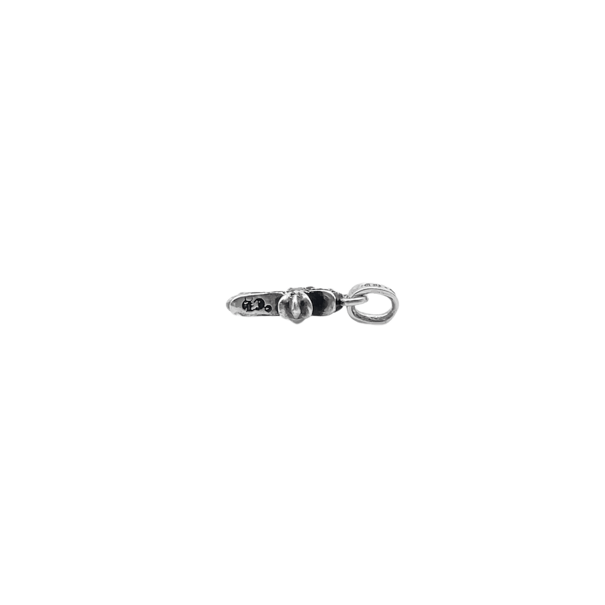 Chrome Hearts Silver Baby Fat Pendant Black Diamond