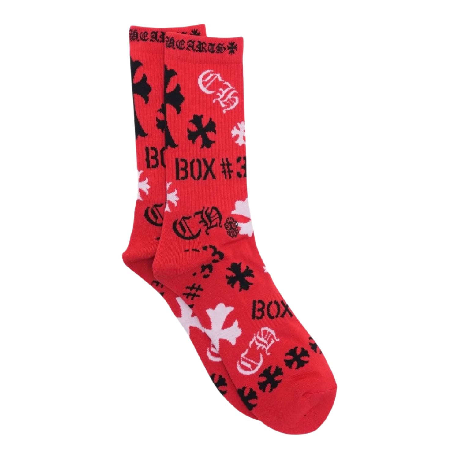 Chrome Hearts Stencil Socks Red