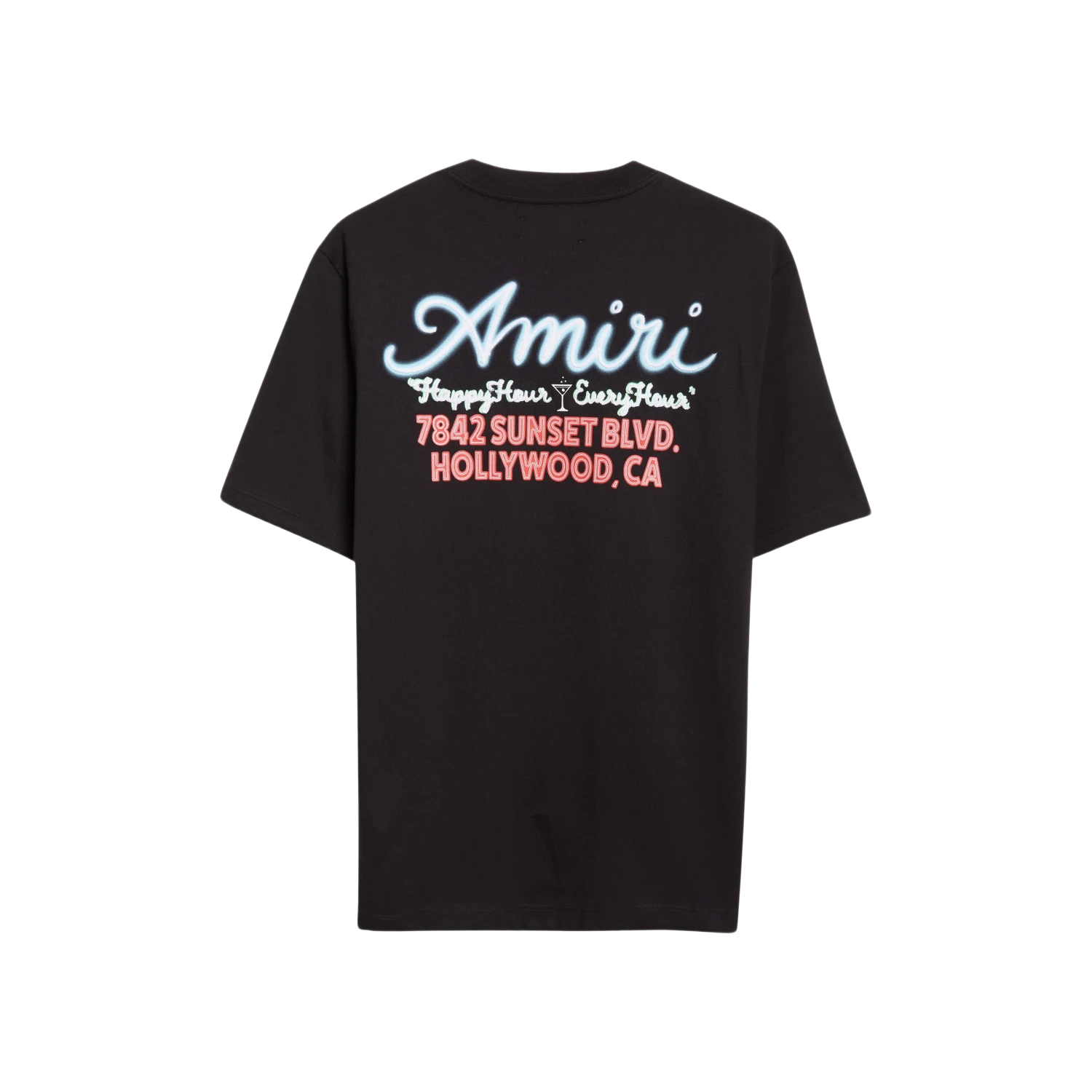 Amiri Neon Sunset Blvd T-Shirt Black
