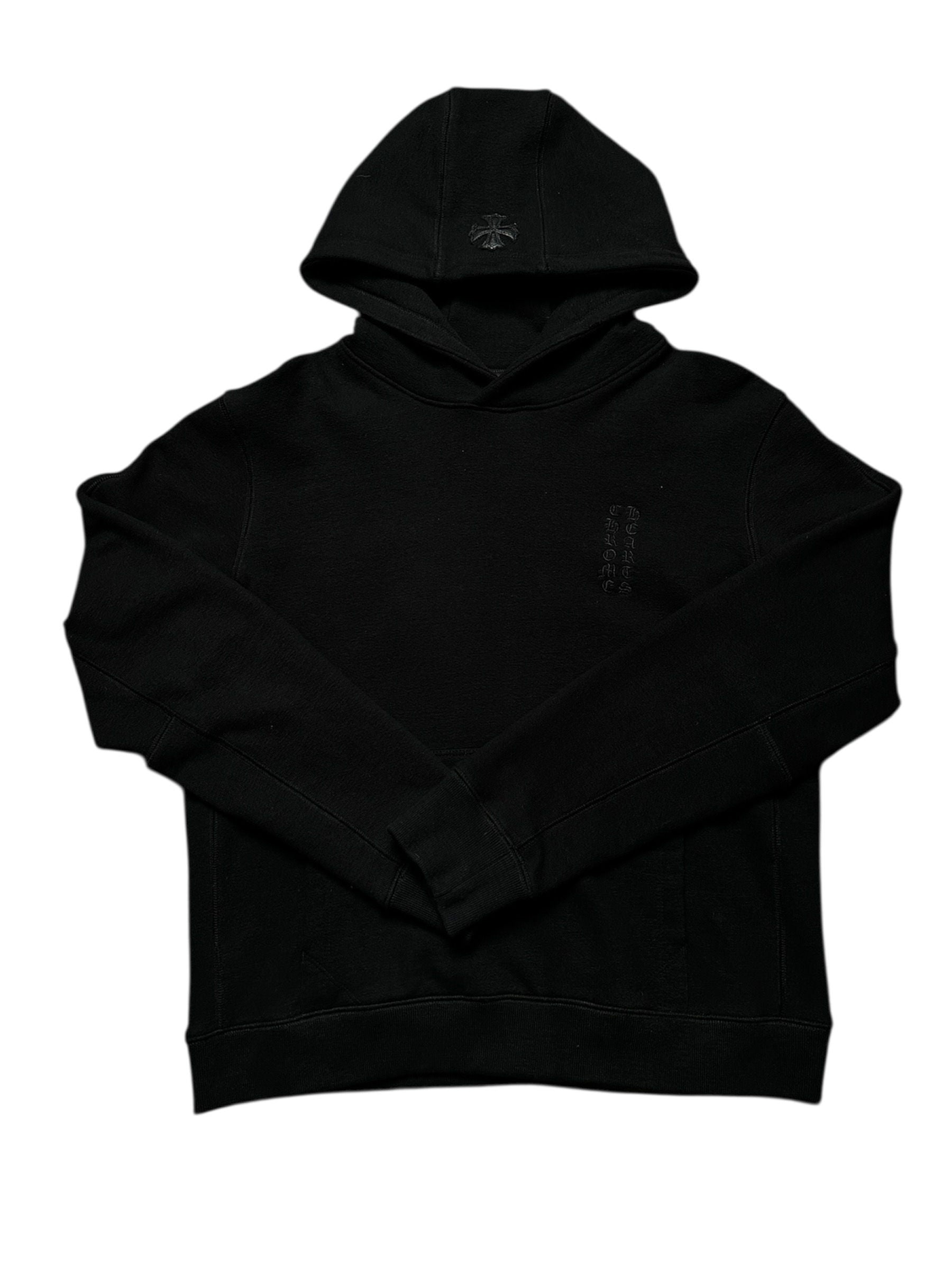 Chrome Hearts Leather CH Plus Patch Hoodie Black