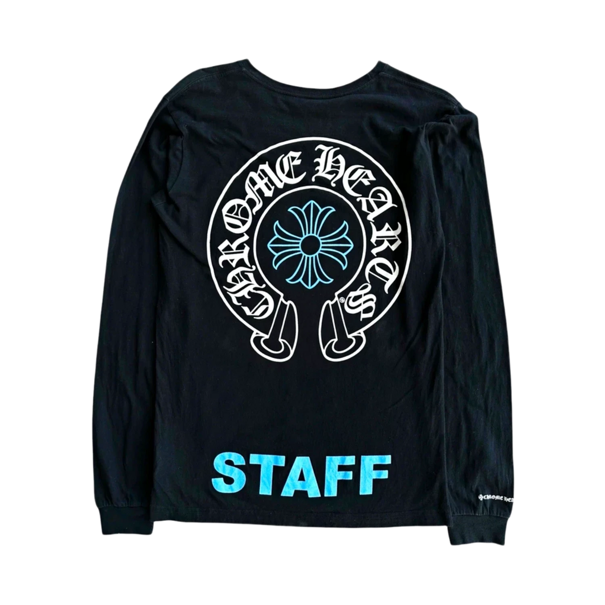 Chrome Hearts St. Barth Staff Horseshoe Logo Longsleeve T-Shirt Black/Blue