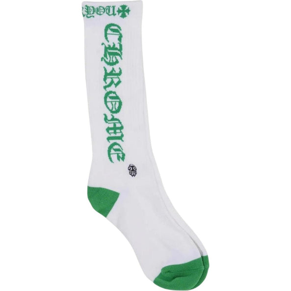Chrome Hearts Fuck You Logo Socks White/Green