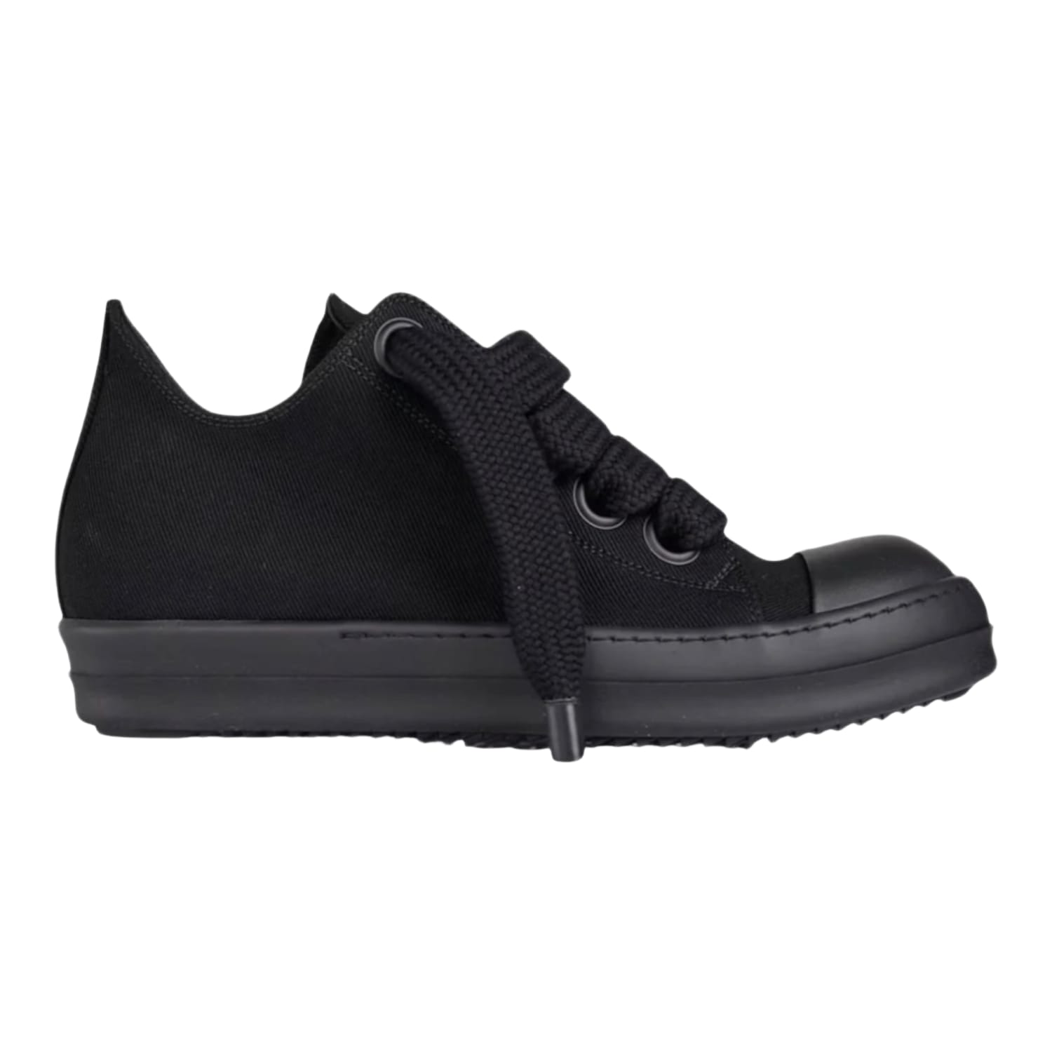 Rick Owens DRKSHDW Canvas Jumbo Lace Low Sneaks Black