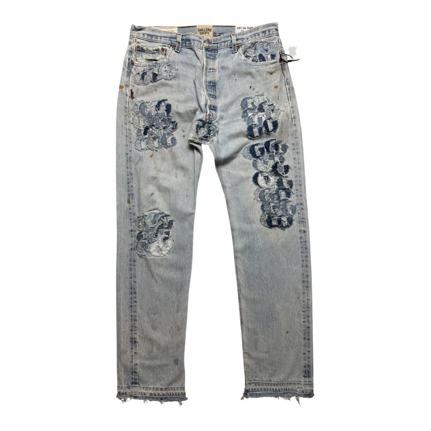 Gallery Dept. Super G Patch Paint Splatter Denim Jeans