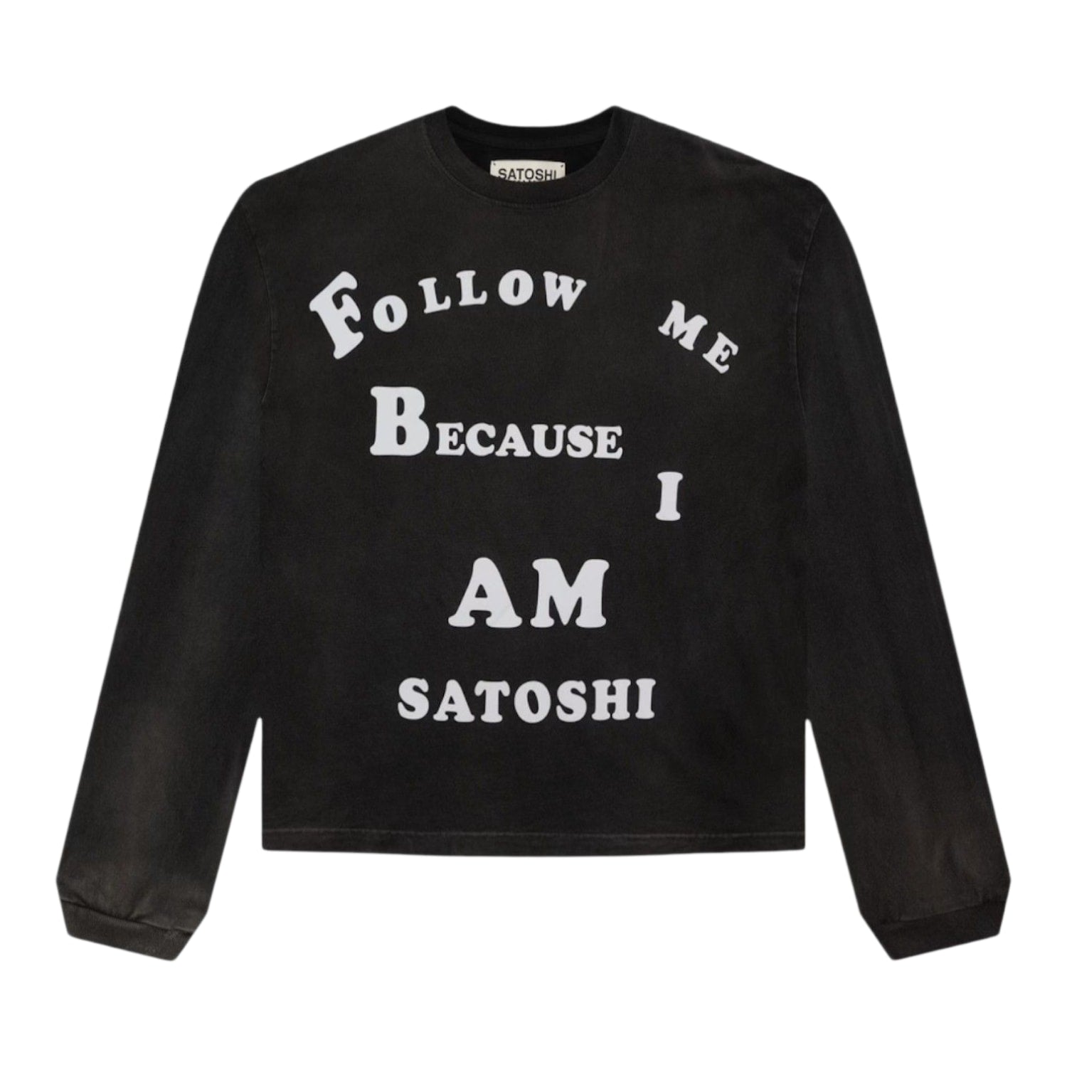 Satoshi Nakamoto Follow Me Longsleeve T-Shirt Black
