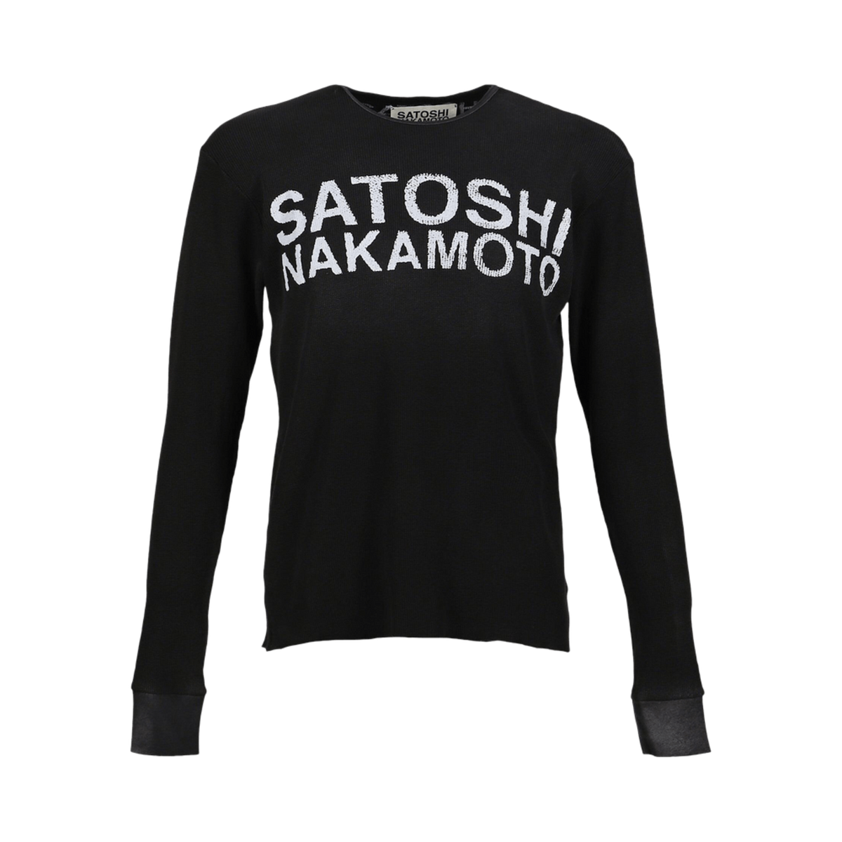 Satoshi Nakamoto Logo Thermal Washed Black
