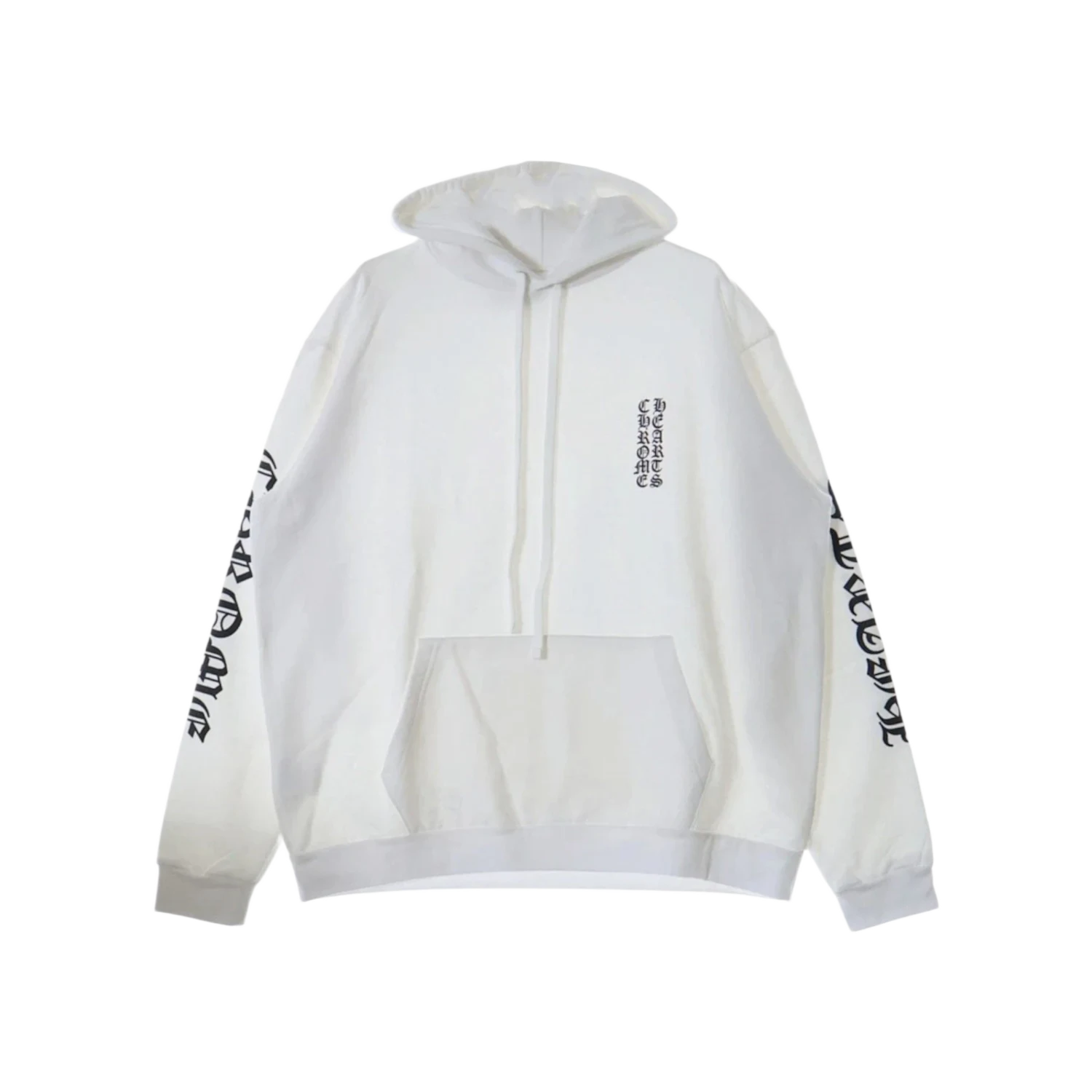 Chrome Hearts Vertical Logo Hoodie White