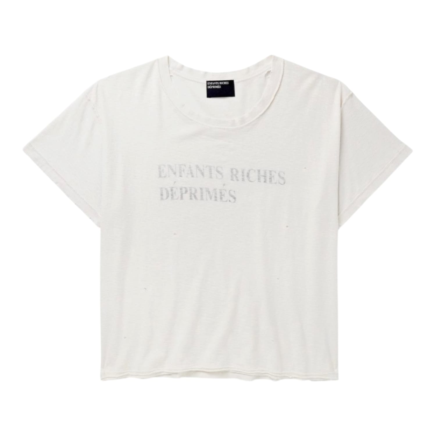 Enfants Riches Déprimés Reversed Classic Logo T-Shirt Faded Cream/Black
