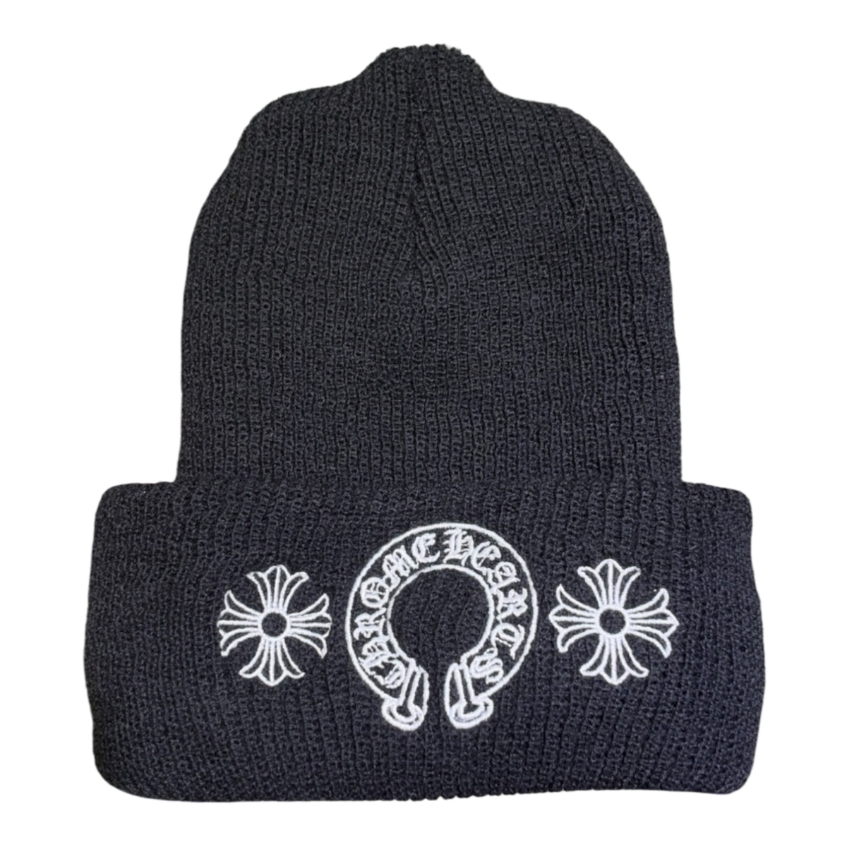 Chrome Hearts Horseshoe Logo Beanie Black