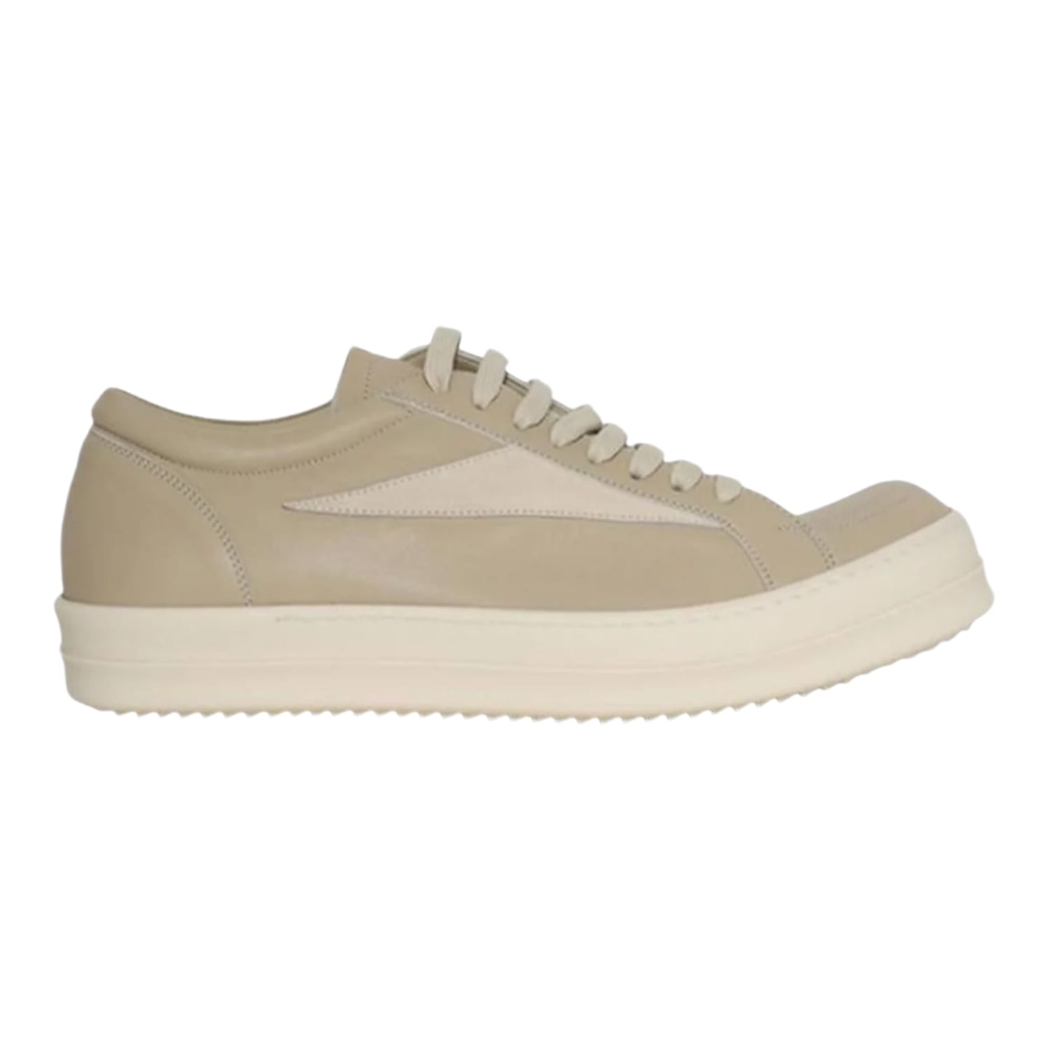 Rick Owens Mainline Vintage Leather Low Sand Milk