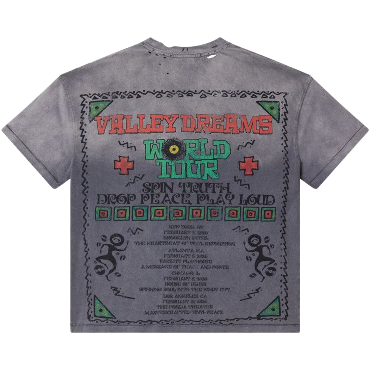 Vale Forever Faded Chaos Bling Tee Gray