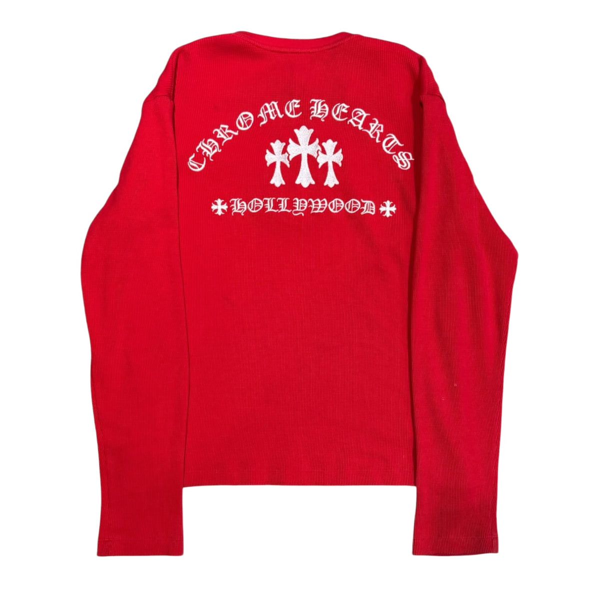 Chrome Hearts King Taco Button Up Thermal Longsleeve Red