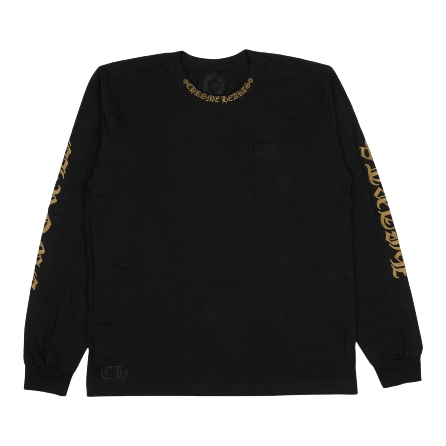 Chrome Hearts Long Sleeve Pocket Crew T-shirt Black/Army Green