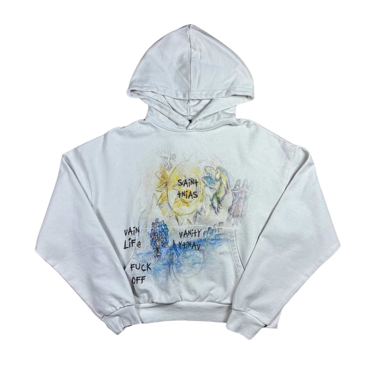Saint Vanity Fuck Off Hoodie White