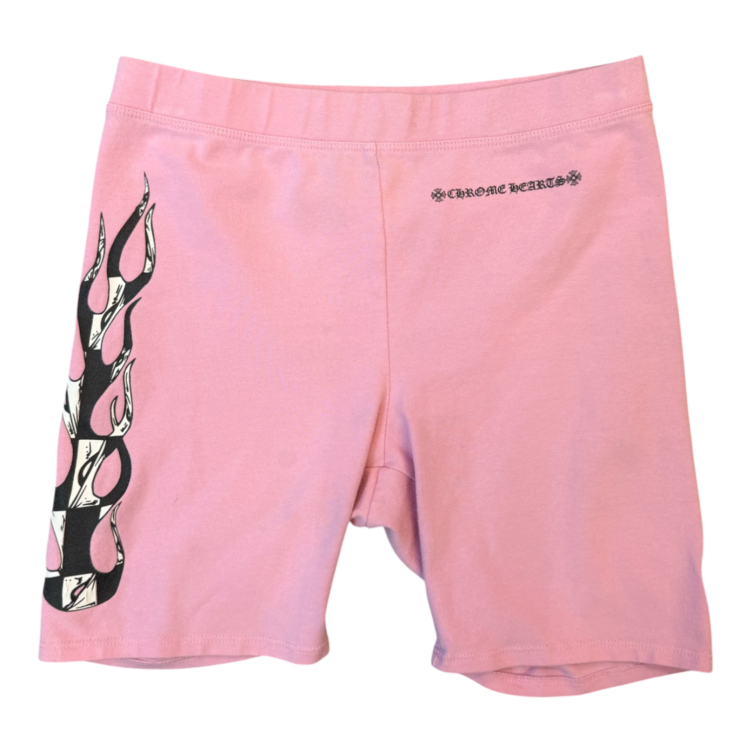 Chrome Hearts Women's Matty Boy Pink Flames Biker Shorts