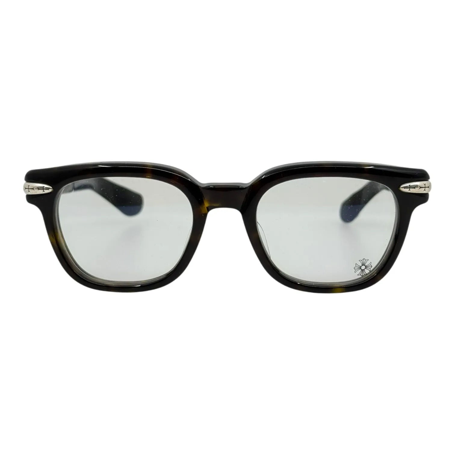 Chrome Hearts Drippin Black Tortoise/Silver Glasses