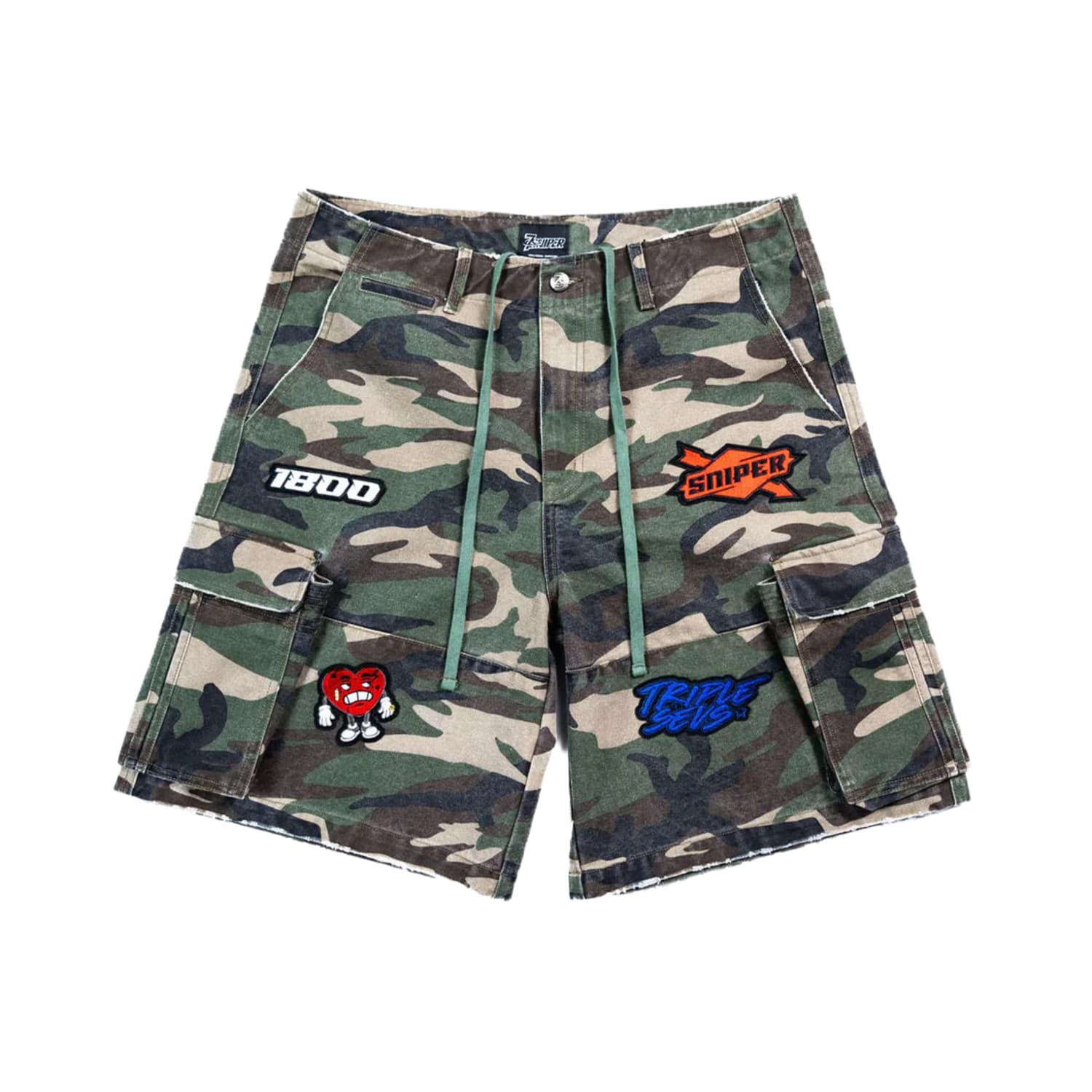 Triple Sevens x Sniper Gang Camo Shorts