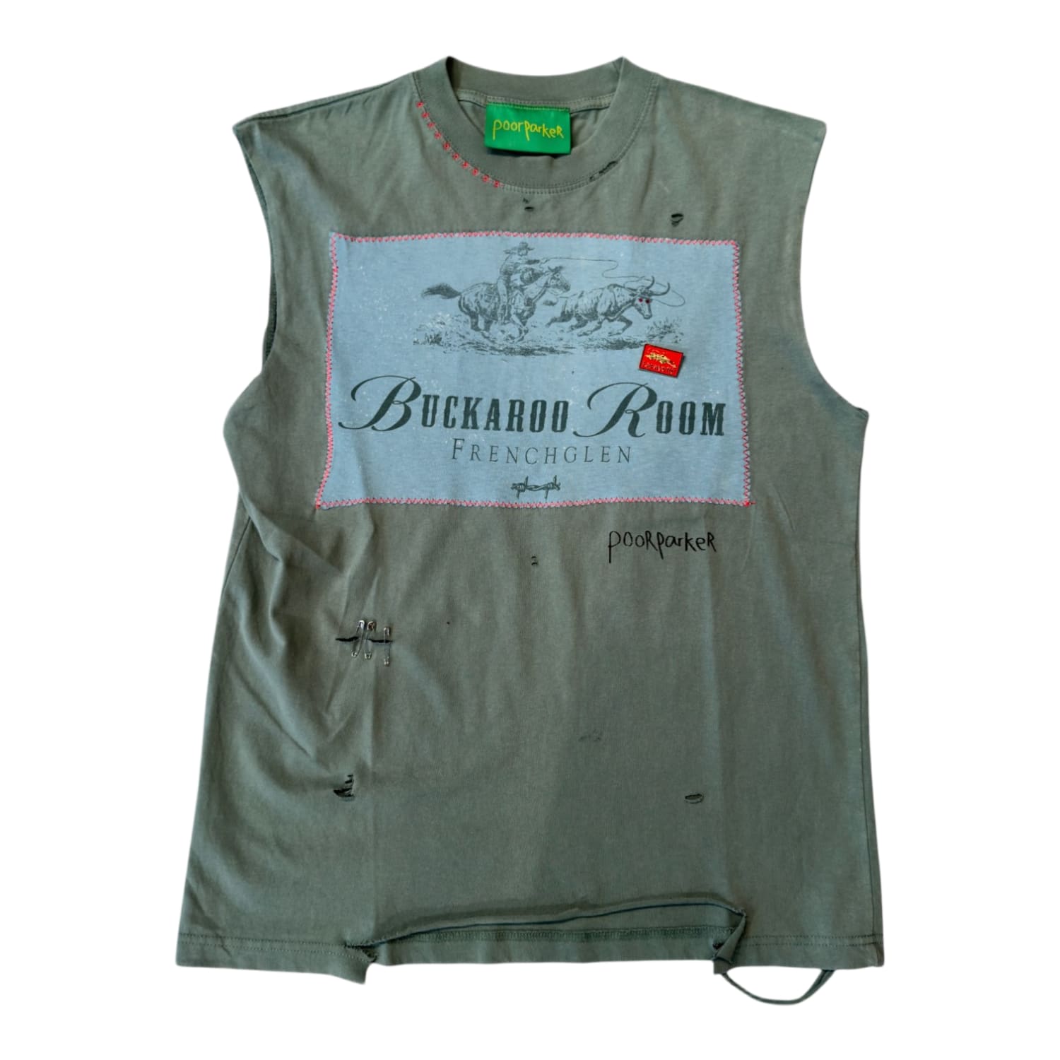 Poor Parker Vintage Buckaroo Room One Of One Cut-Off T-shirt