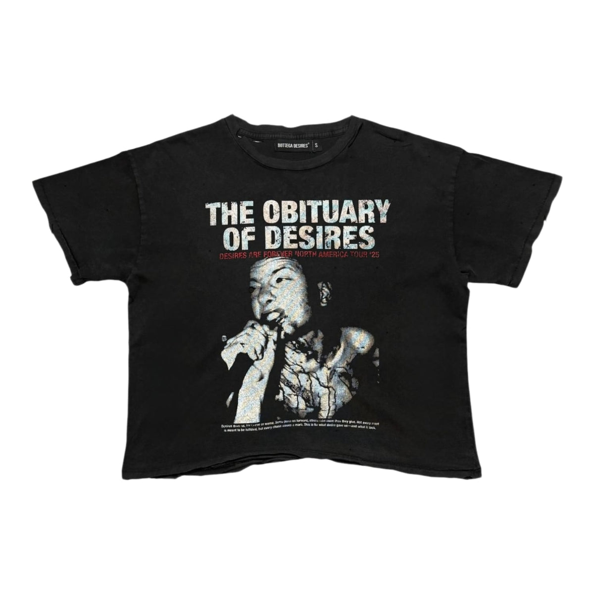 Bottega Desires Obituary T-Shirt Washed Black