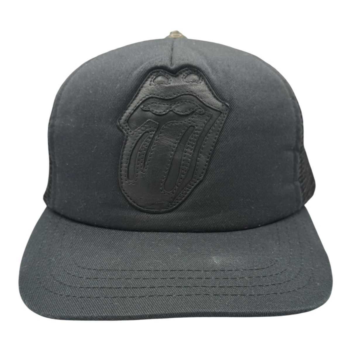 Chrome Hearts Rolling Stone Trucker Leather Patch Black/Black