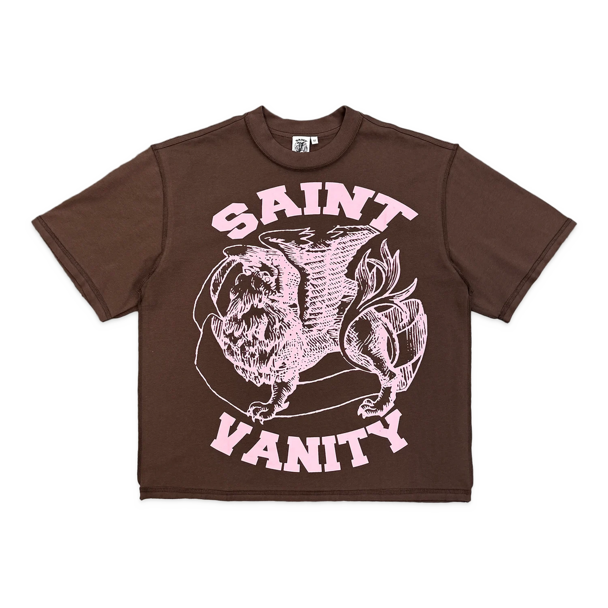 Saint Vanity Griffin T-Shirt Brown Pink