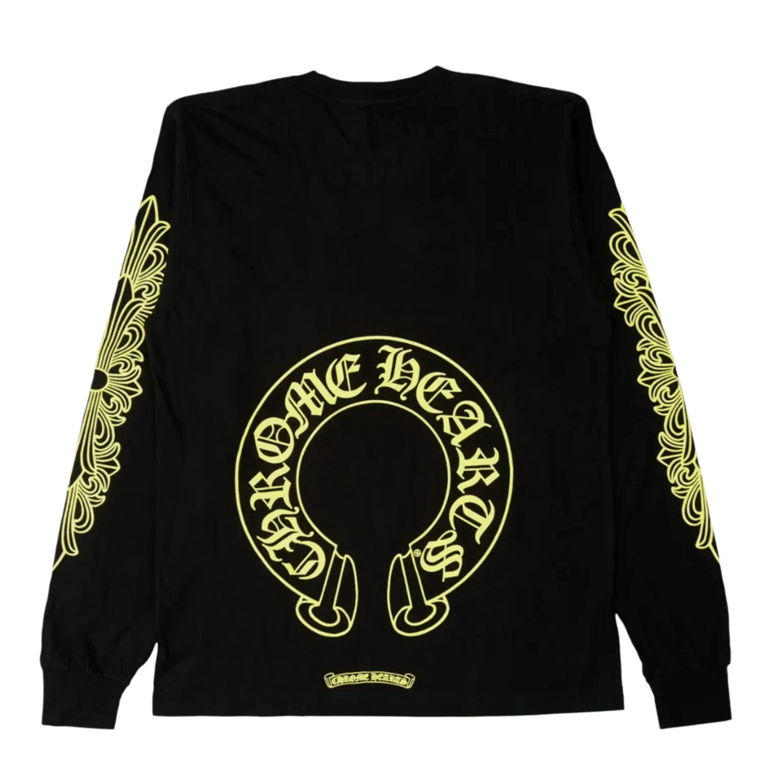 Chrome Hearts Neon Green Horseshoe Floral L/S T-Shirt