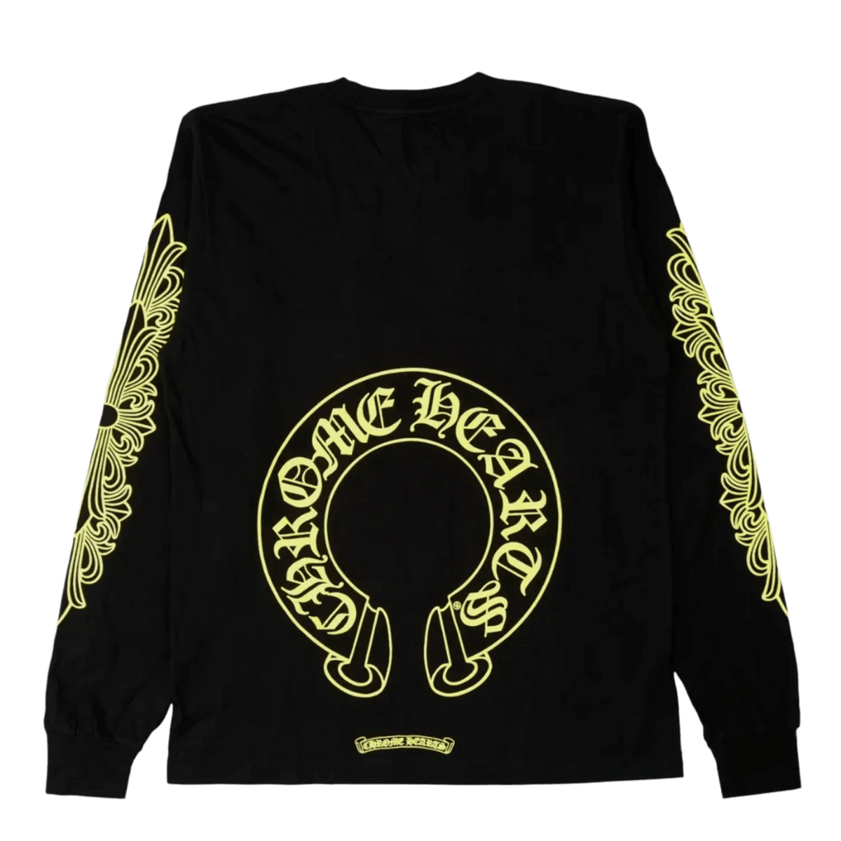 Chrome Hearts Neon Green Horseshoe Floral L/S T-Shirt