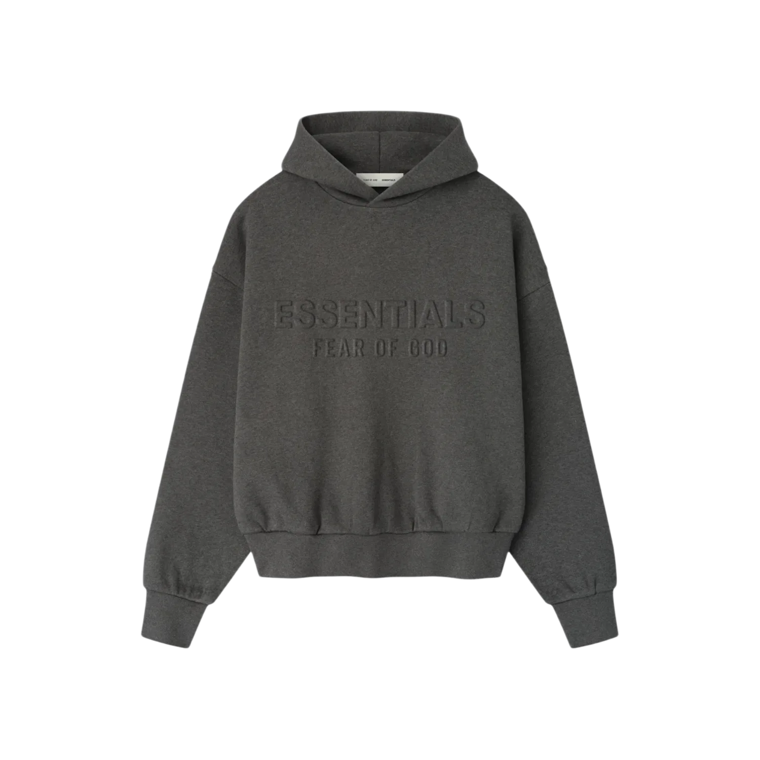 Fear of God Essentials Embossed Essentials Classic Hoodie Charcoal Heather