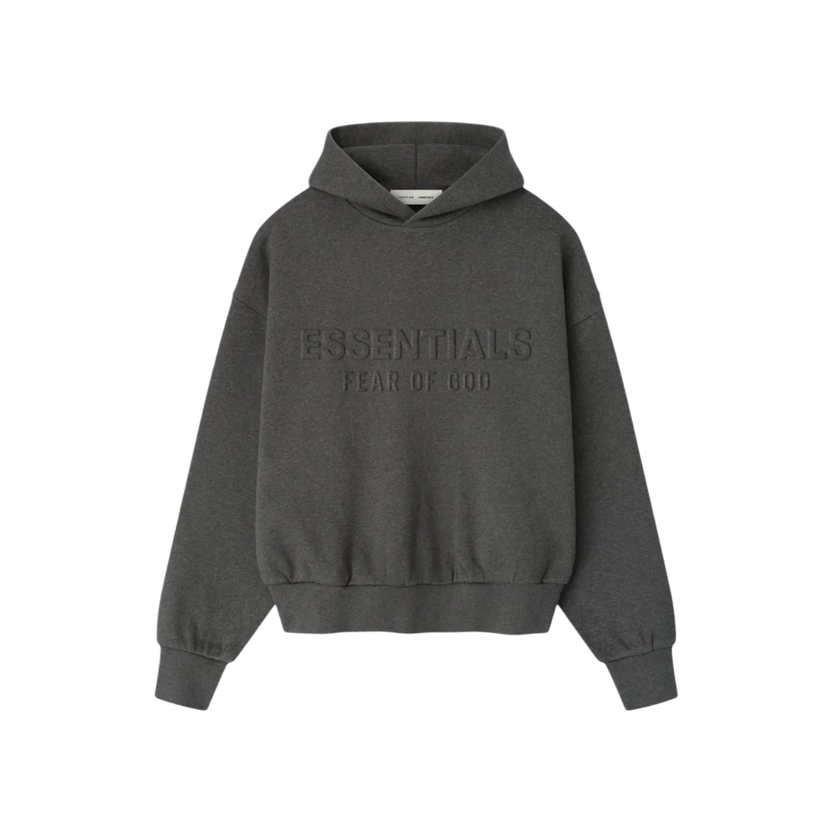 Fear of God Essentials Embossed Essentials Classic Hoodie Charcoal Heather