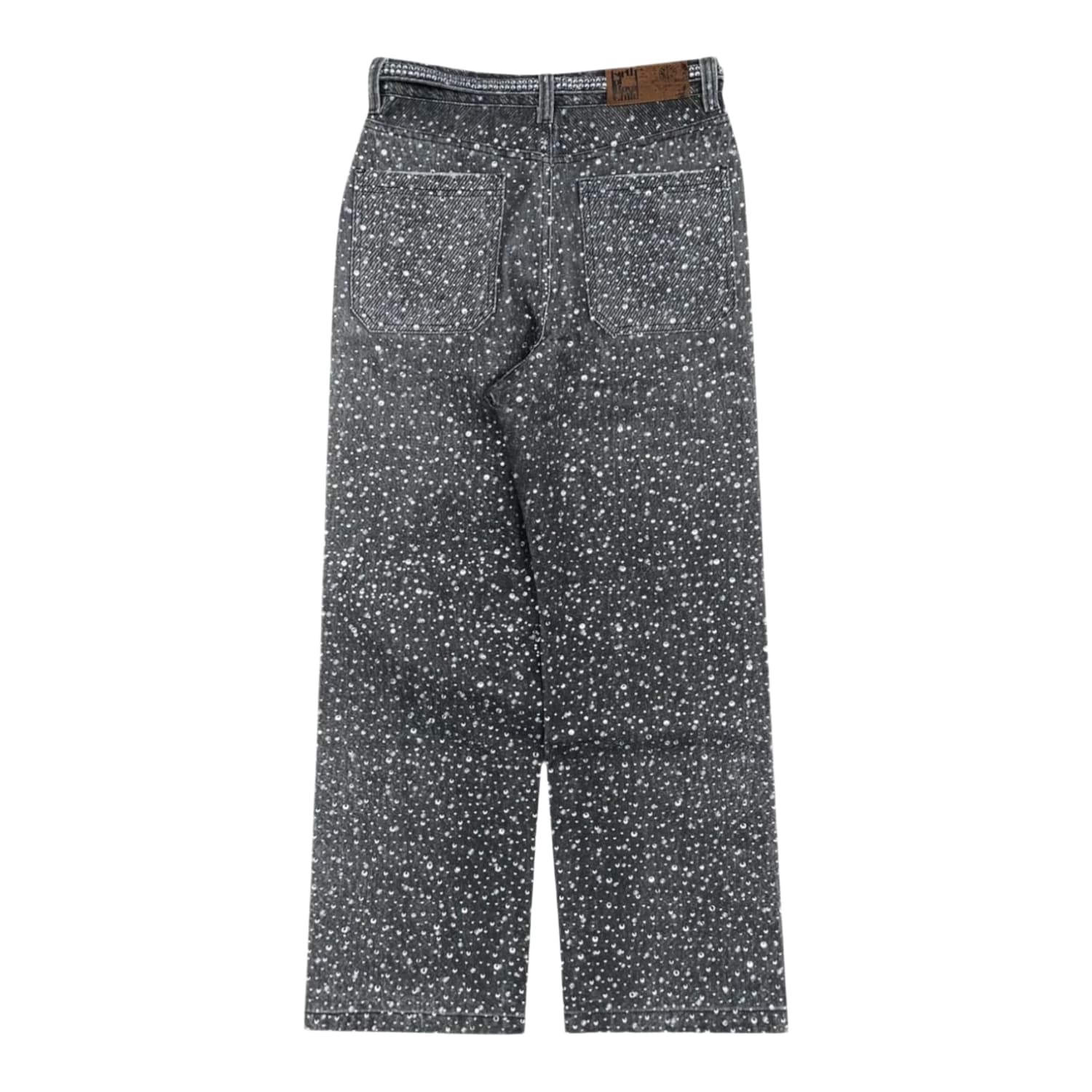 Birth Of Royal Child Diamond Denim Jeans Black