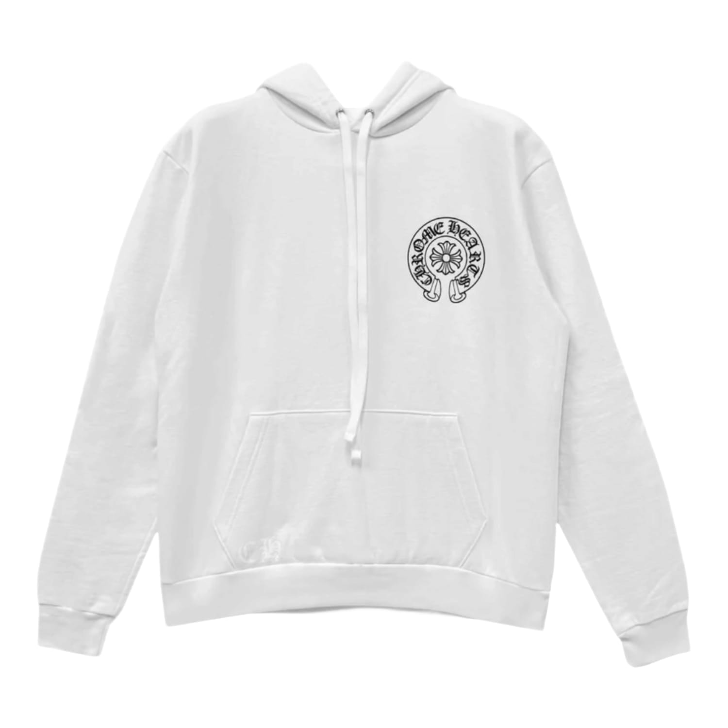 Chrome Hearts Miami Exclusive Horseshoe White Pullover Hoodie