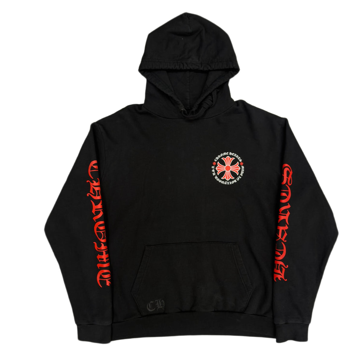 Chrome Hearts Made In Hollywood Plus Cross Hoodie Black/Red