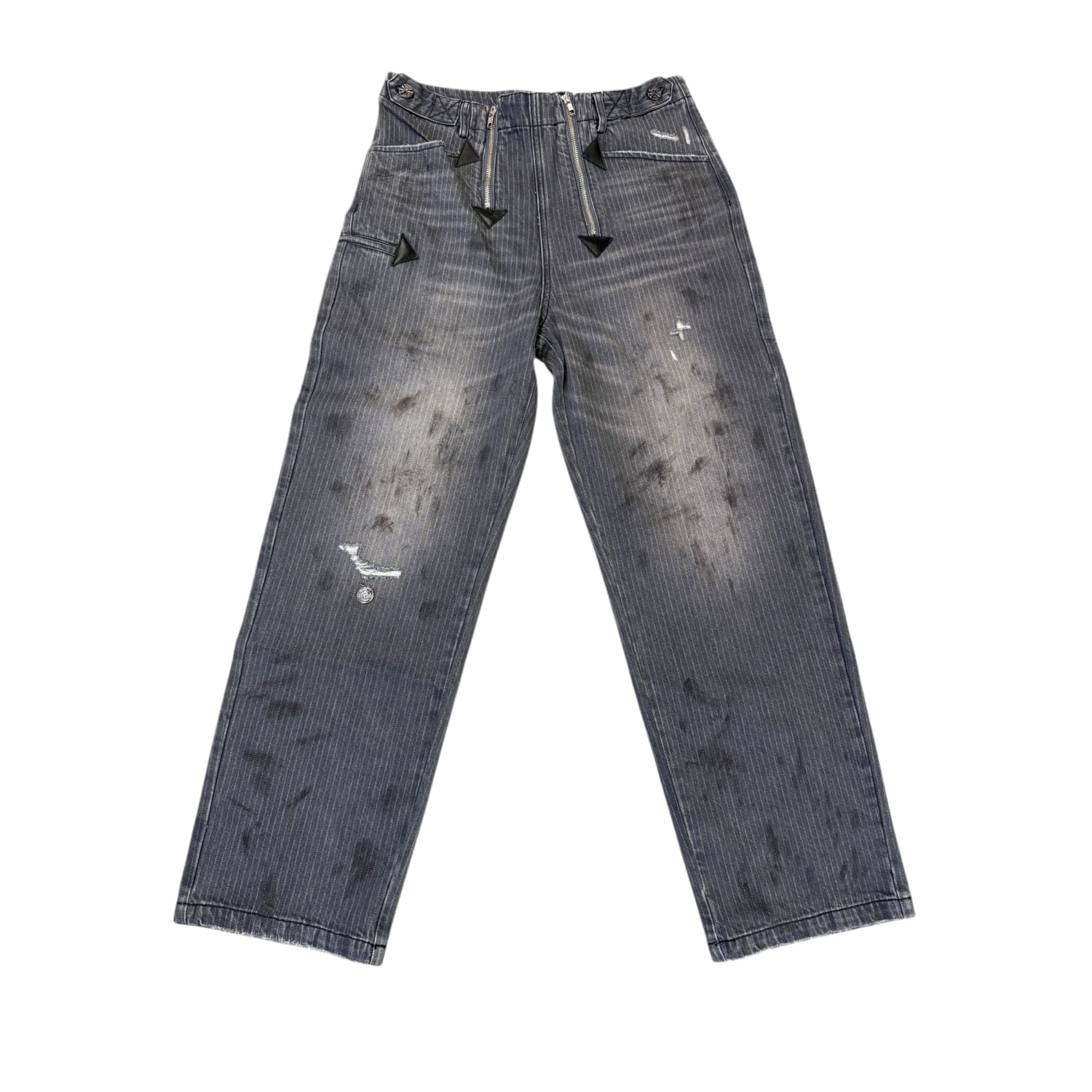 Richill Melancholy German Paneling Denim Jeans Grey