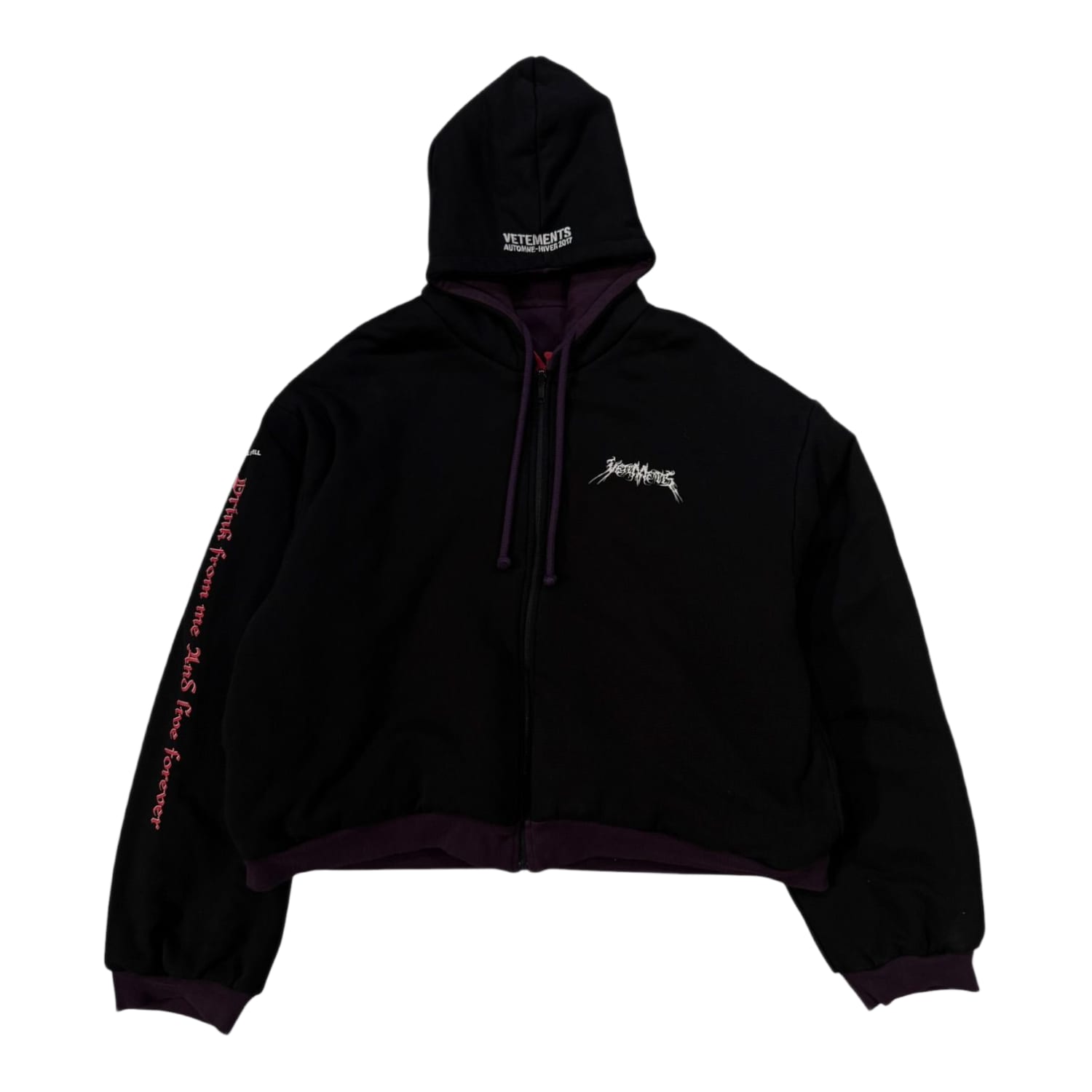 Vetements FW17 Total Fucking Darkness Eleven Inch Gun Club Reversible Hoodie Oversized