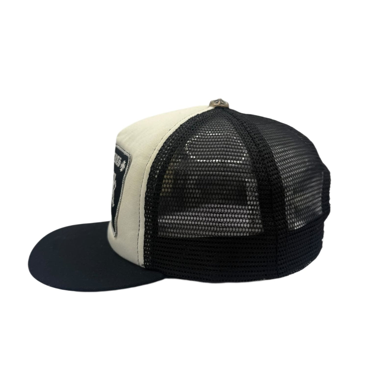 Chrome Hearts FUCK Hollywood Trucker Hat Black/White