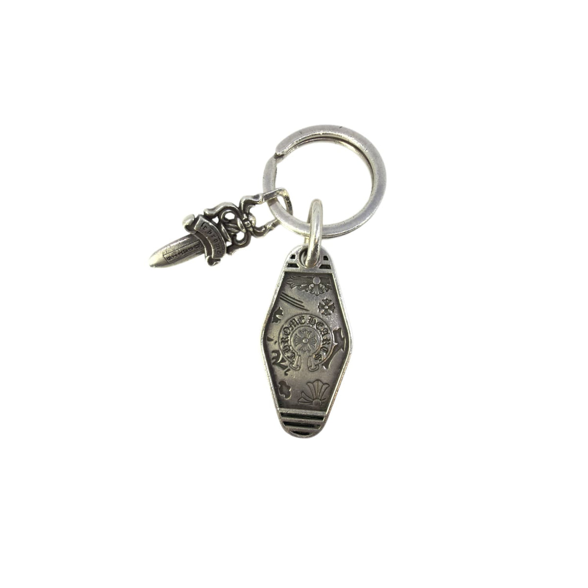 Chrome Hearts Silver Dagger Hotel Keychain