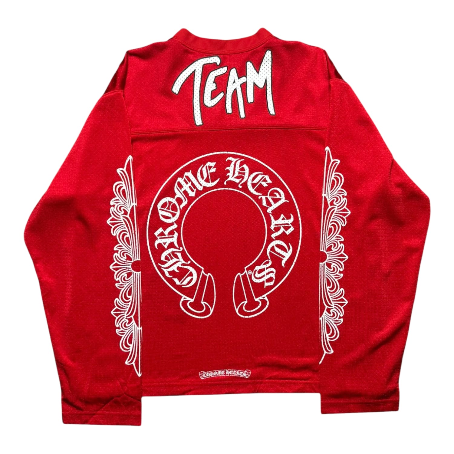 Chrome Hearts Matty Boy Form Mesh L/S Stadium Jersey Red