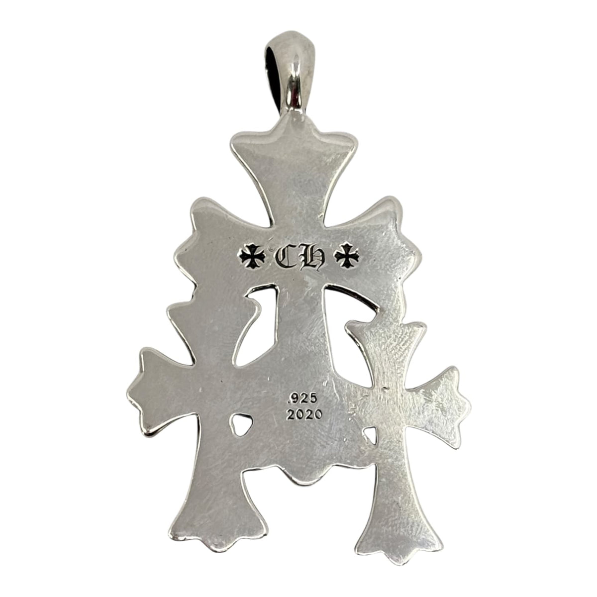 Chrome Hearts Silver Triple Cross Pendant