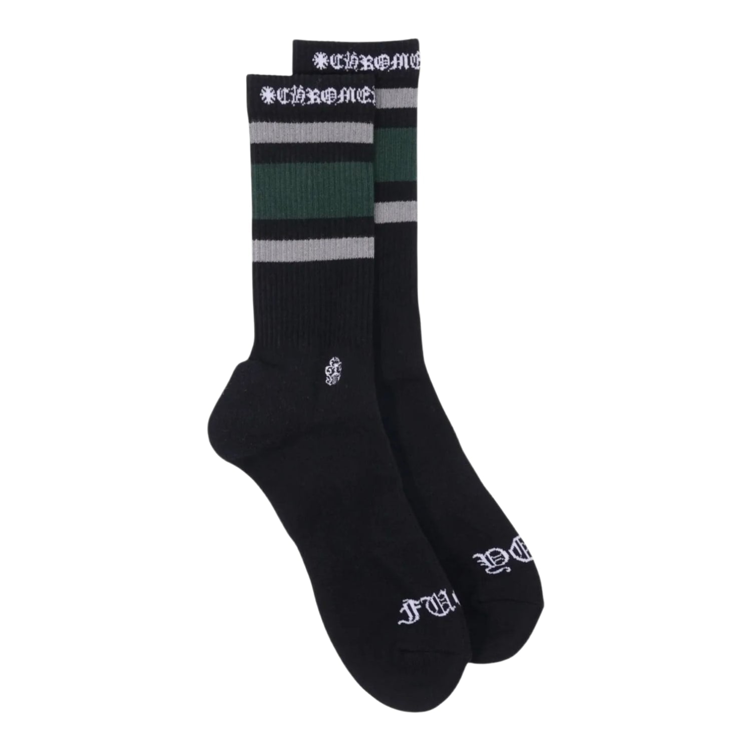 Chrome Hearts Sport Striped Socks Black/Green