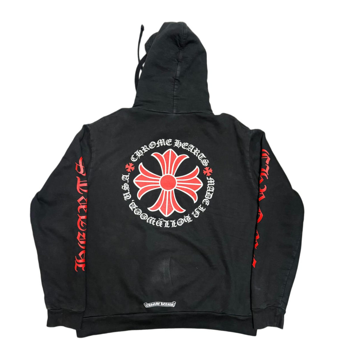 Chrome Hearts Made In Hollywood Plus Cross Hoodie Black/Red