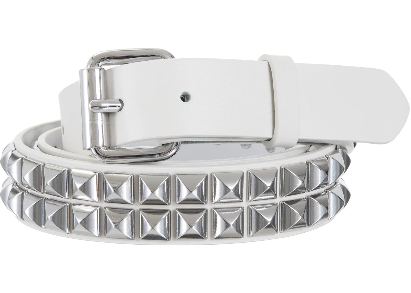Supreme Studded Leather Belt (SS26) White