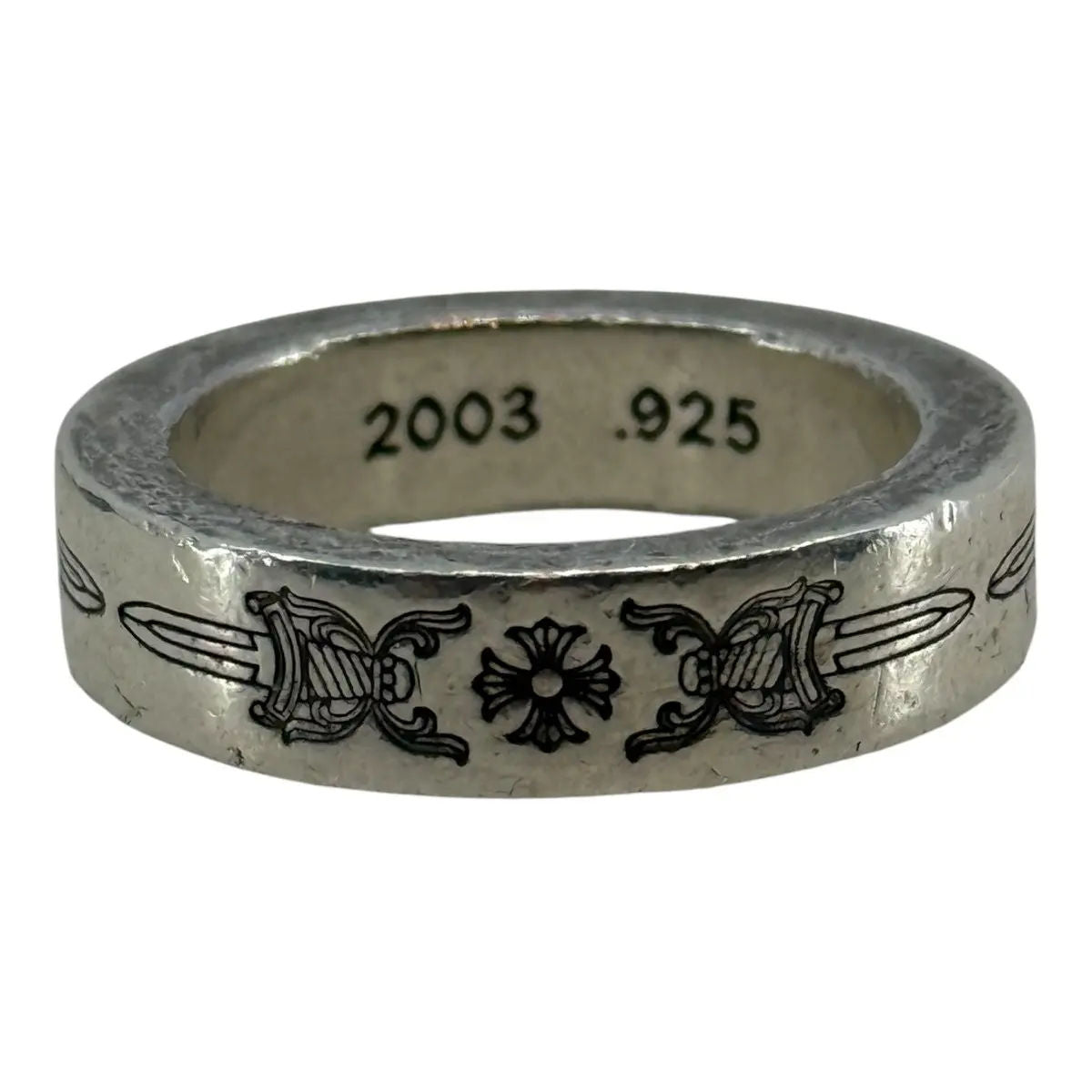 Chrome Hearts Silver Spacer Dagger Ring - US Size 9