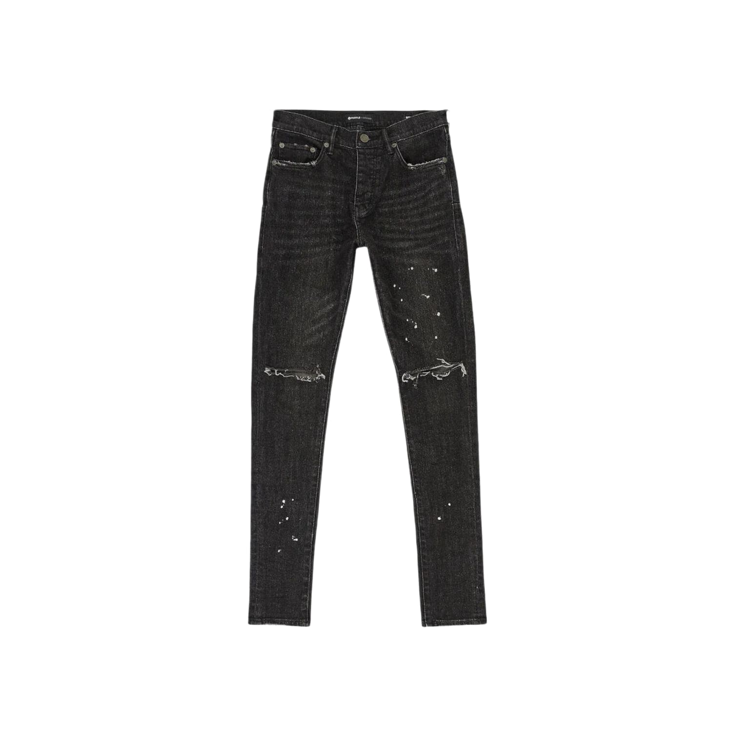 Purple Brand Over Spray Pants Black
