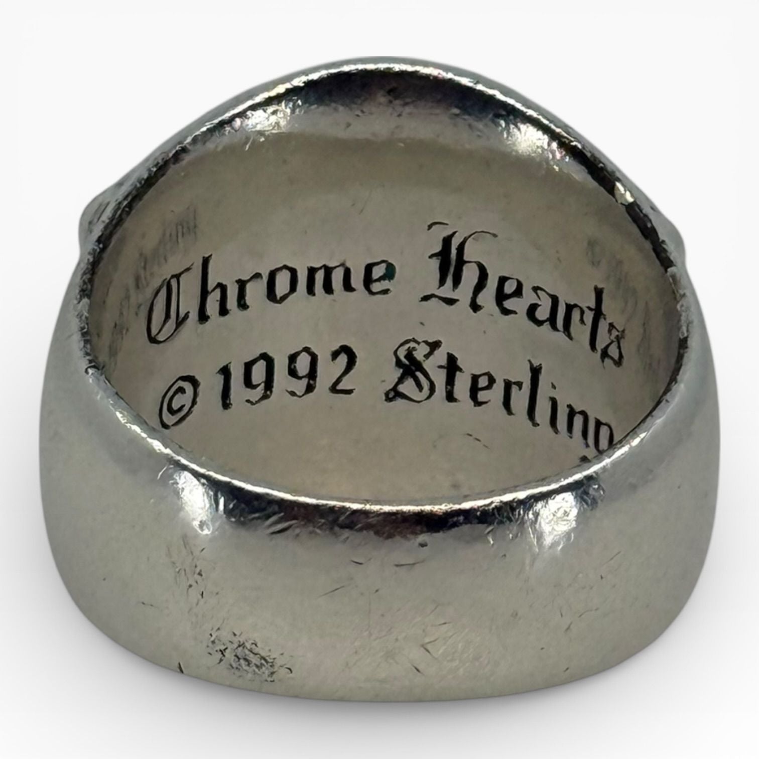 Chrome Hearts Silver Keeper Oval Ring - US Size 12